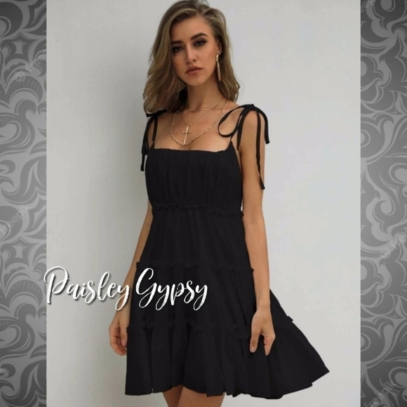 Flirty Spaghetti Strap Tiered High Waist Sun Dress - Picture 4 of 8